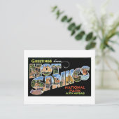 Carte Postale Salutations de Hot Springs ! (Debout devant)
