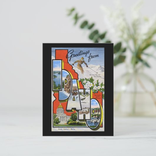 Carte Postale Salutations de Idaho (Debout devant)