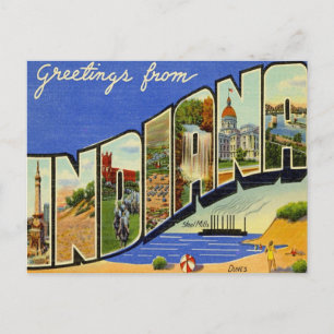 Carte Postale Salutations De Indiana