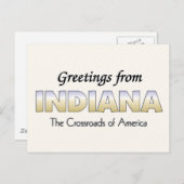 Carte Postale Salutations de Indiana (Devant / Derrière)