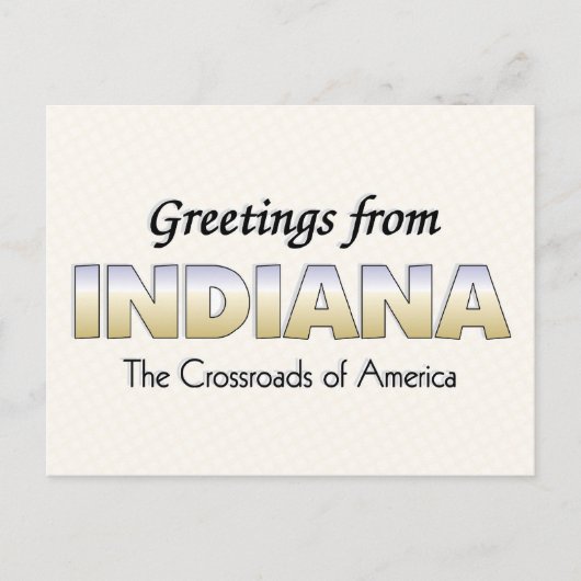 Carte Postale Salutations de Indiana (Devant)
