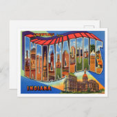 Carte Postale Salutations de Indianapolis, Indiana Travel (Devant / Derrière)