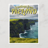 Carte Postale Salutations de Ireland Cliffs of Moher (Devant)