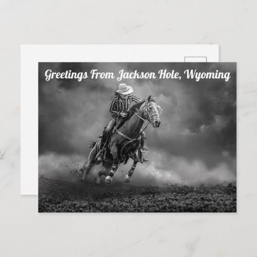 Carte Postale Salutations De Jackson Hole, Wyoming (Devant / Derrière)
