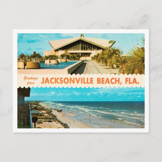 Carte Postale Salutations de Jacksonville Beach, Floride Travel (Devant)
