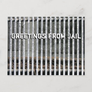 Carte Postale Salutations de Jail Humour