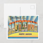 Carte Postale Salutations de Jamestown, North Dakota Travel (Devant / Derrière)