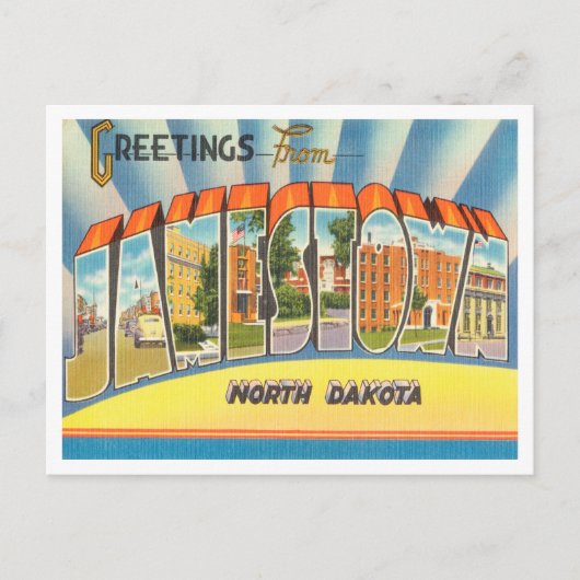 Carte Postale Salutations de Jamestown, North Dakota Travel (Devant)