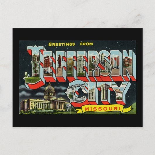 Carte Postale Salutations de Jefferson City Missouri (Devant)