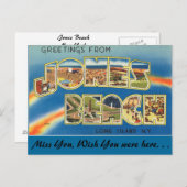 Carte Postale Salutations de Jones Beach (Devant / Derrière)