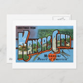 Carte Postale Salutations De Kansas City (Devant / Derrière)