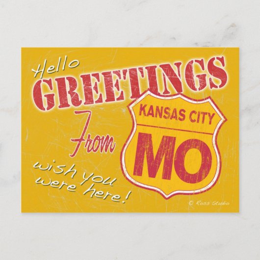 Carte Postale Salutations de Kansas City Missouri Postcard (Devant)