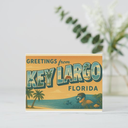 Carte Postale Salutations de Key Largo Floride (Debout devant)