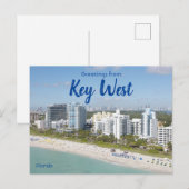 Carte Postale Salutations de Key West Floride (Devant / Derrière)