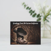 Carte Postale Salutations de Kit Carson, Californie (Debout devant)