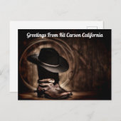 Carte Postale Salutations de Kit Carson, Californie (Devant / Derrière)