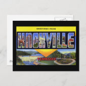 Carte Postale Salutations de Knoxville Tennessee (Devant / Derrière)