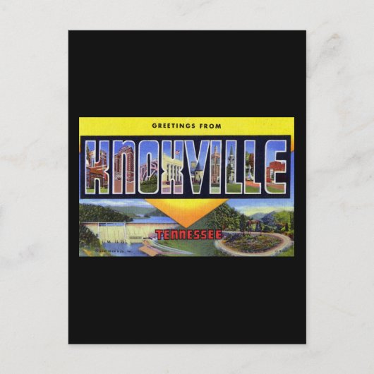 Carte Postale Salutations de Knoxville Tennessee (Devant)