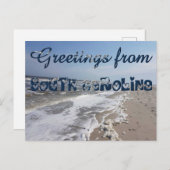 Carte Postale Salutations de la Caroline du Sud Drapeau d'Etat U (Devant / Derrière)