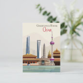 Carte Postale Salutations de la Chine (Debout devant)