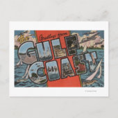 Carte Postale Salutations de la Côte du Golfe (Devant)