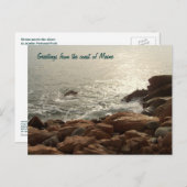 Carte Postale Salutations de la côte du Maine (Devant / Derrière)