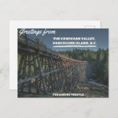 Carte Postale Salutations De La Cowichan Valley Kinsol Trestle (Devant / Derrière)