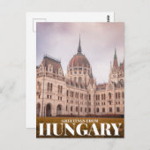 Carte Postale Salutations de la hongrie (Devant / Derrière)