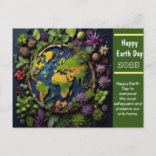 Carte Postale Salutations de la journée de la Terre