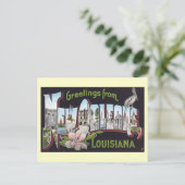 Carte Postale Salutations de la Nouvelle-Orléans, Louisiane Vint (Debout devant)