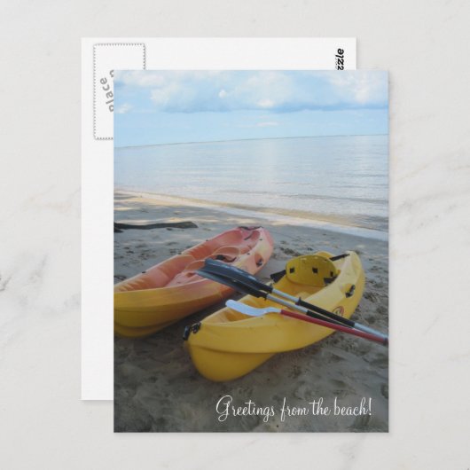 Carte Postale Salutations de la plage ! (Devant / Derrière)