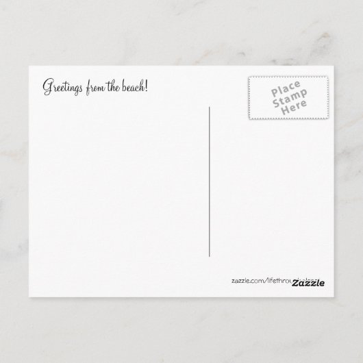 Carte Postale Salutations de la plage ! (Dos)