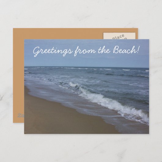 Carte Postale Salutations de la plage ! (Devant / Derrière)