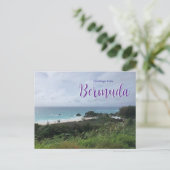 Carte Postale Salutations de la plage de Bermuda Postcard (Debout devant)