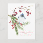 Carte Postale Salutations de la saison - Noël de la verdure w Bi (Devant)