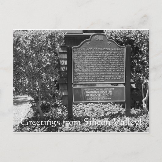 Carte Postale Salutations de la Silicon Valley ! (Devant)