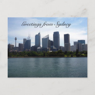 Carte Postale salutations de la skyline de sydney