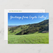 Carte Postale Salutations de la Vallée de Coyote ! (Devant / Derrière)