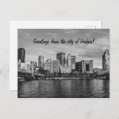 Carte Postale Salutations de la ville des ponts ! Pittsburgh (Devant / Derrière)