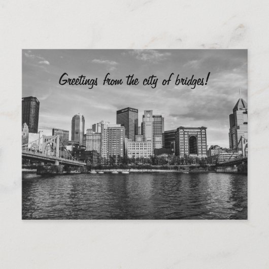 Carte Postale Salutations de la ville des ponts ! Pittsburgh (Devant)