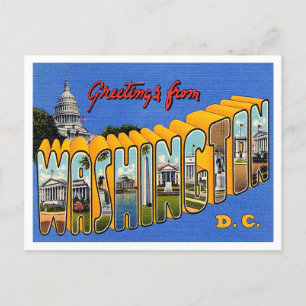 Carte Postale Salutations de la Vintage voyage de Washington D.C