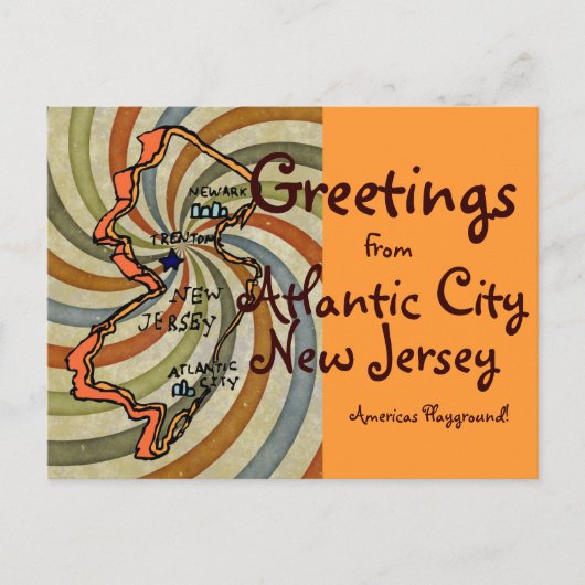 Carte Postale Salutations de l'AC New Jersey (Devant)