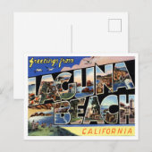 Carte Postale Salutations de Laguna Beach, Californie Travel (Devant / Derrière)