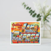 Carte Postale Salutations de Lake George, New York Travel (Debout devant)