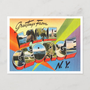 Carte Postale Salutations de Lake George, New York Travel