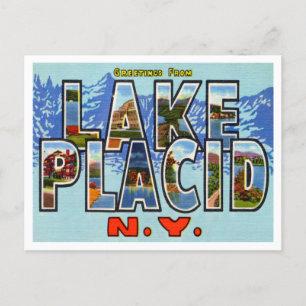 Carte Postale Salutations de Lake Placid, New York Travel