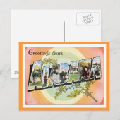 Carte Postale Salutations De L'Alabama (Devant / Derrière)