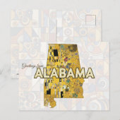 Carte Postale Salutations de l'Alabama (Devant / Derrière)