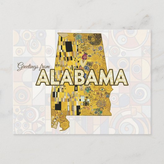 Carte Postale Salutations de l'Alabama (Devant)