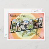 Carte Postale Salutations De L'Alabama (Devant / Derrière)